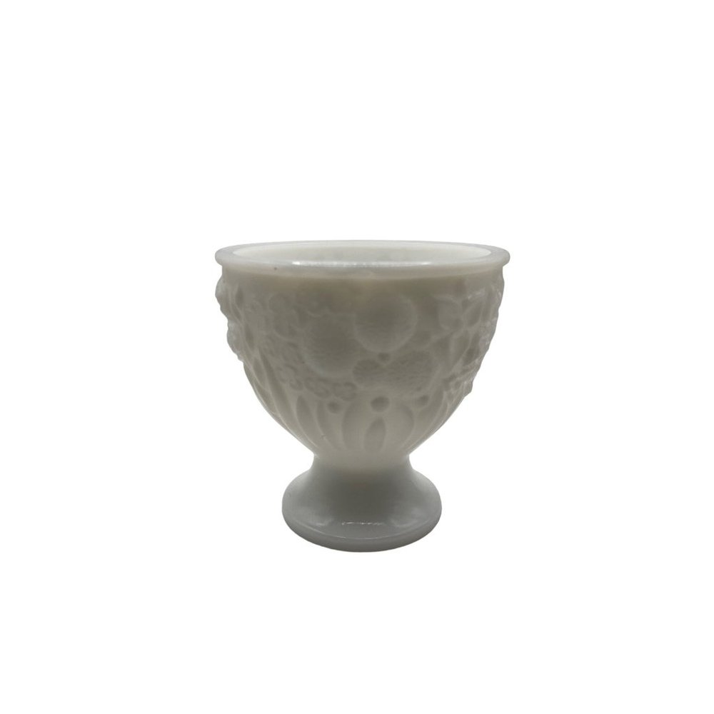Avon Milk Glass Flower Pedestal Candy Dish Only No Lid
